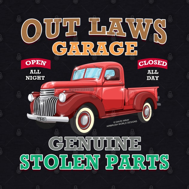 Outlaws Garage Classic Car Hot Rod Novelty Gift by Airbrush World